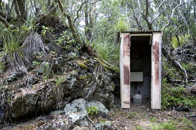 Taken on Rangitoto Island. It shows the all important remains of a demolished bach